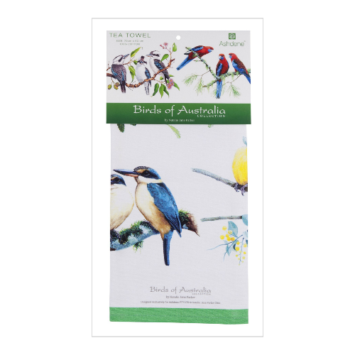 ASHDENE Tea Towel Birds of Australia Mixed
