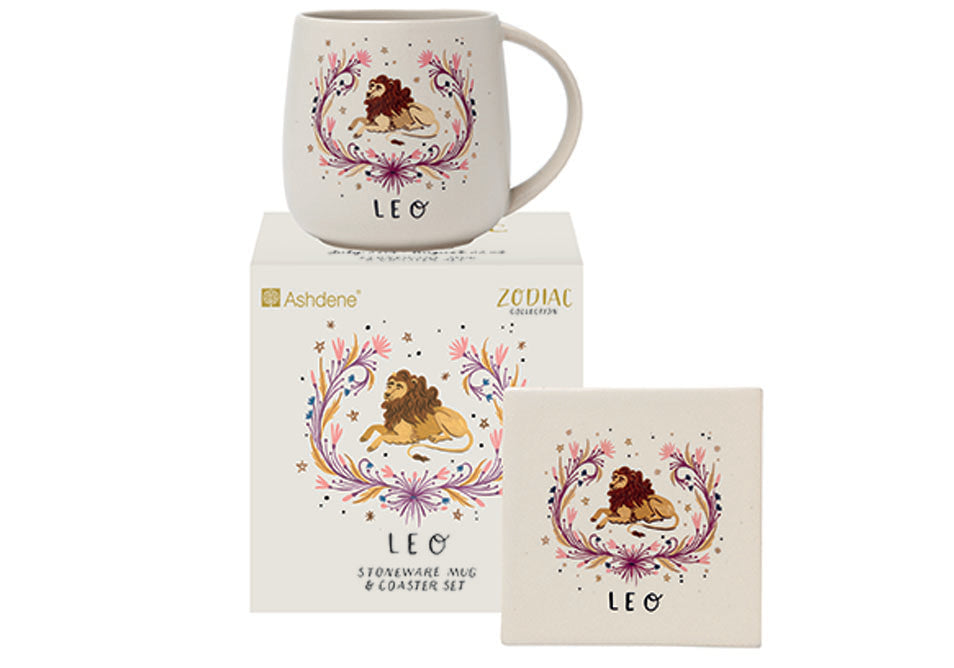 ASHDENE  Zodiac Leo Mug & Coaster Set