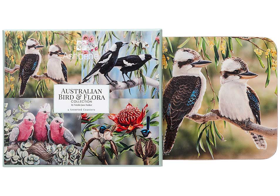 Ashdene Coasters Australian Bird and Flora - Set of 4