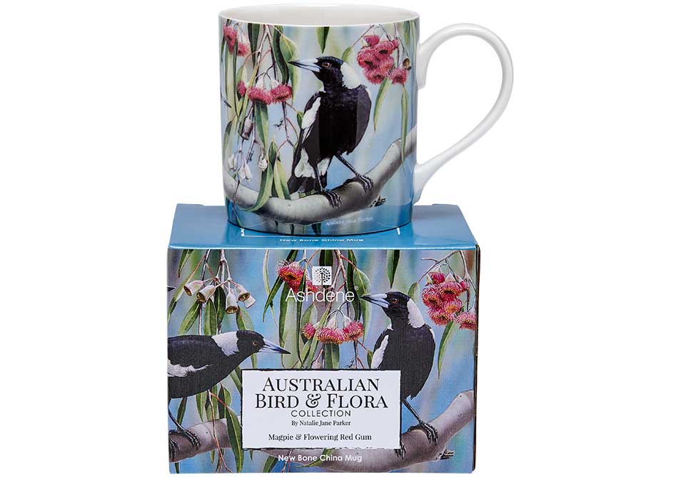 Ashdene Mug Magpie & Flowering Red Gum - Australian Bird and Flora