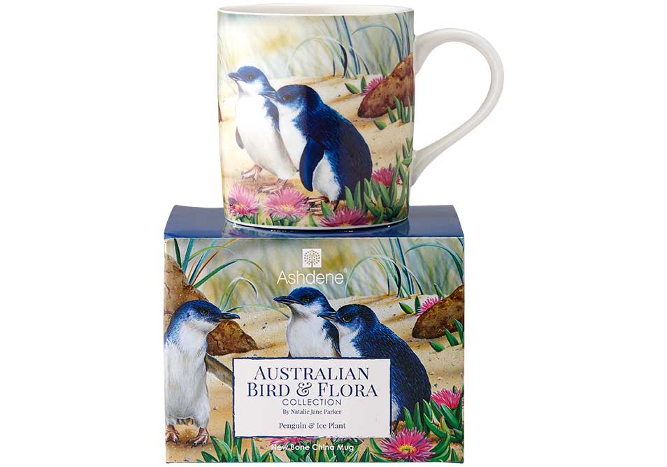 Ashdene Mug Penguin & Ice Plant - Australian Bird and Flora