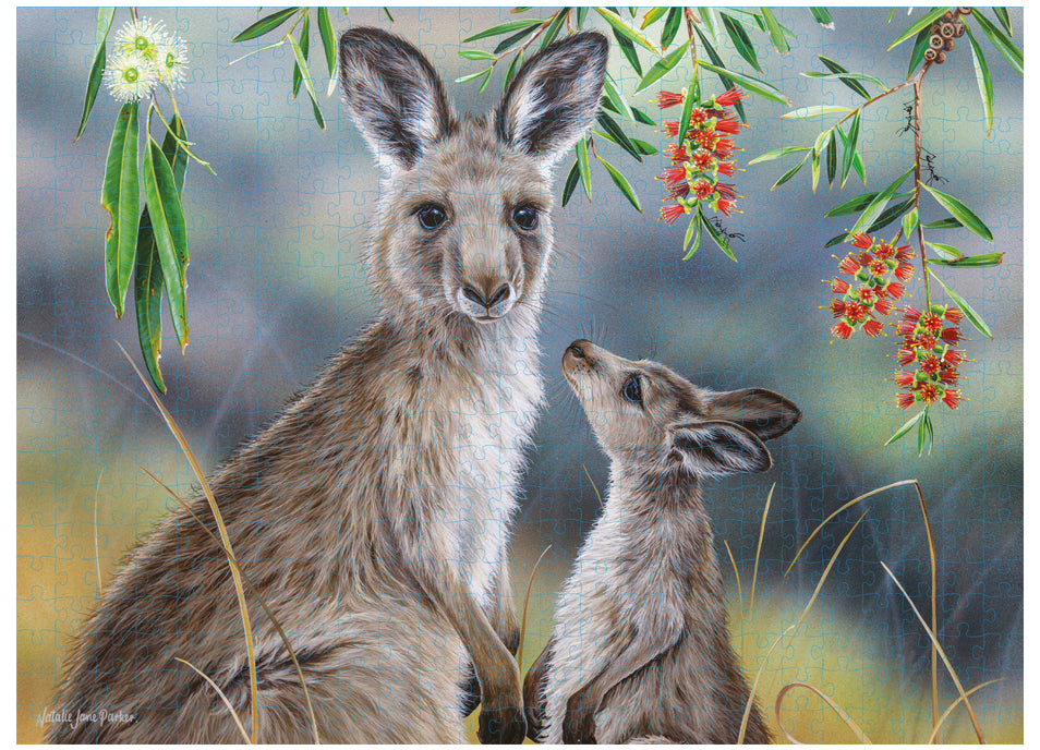 Kangaroo & Joey Puzzle 500 Piece - Fauna of Australia