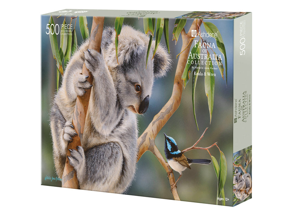 Koala & Wren Puzzle 500 Piece - Fauna of Australia