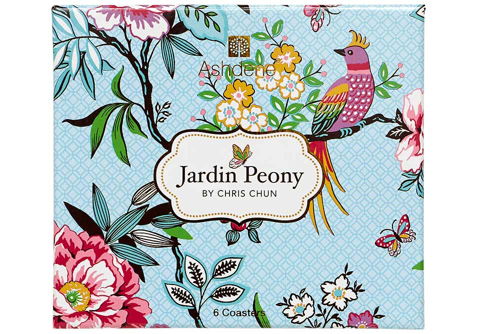 ASHDENE Coasters Jardin Peony - Set of 6