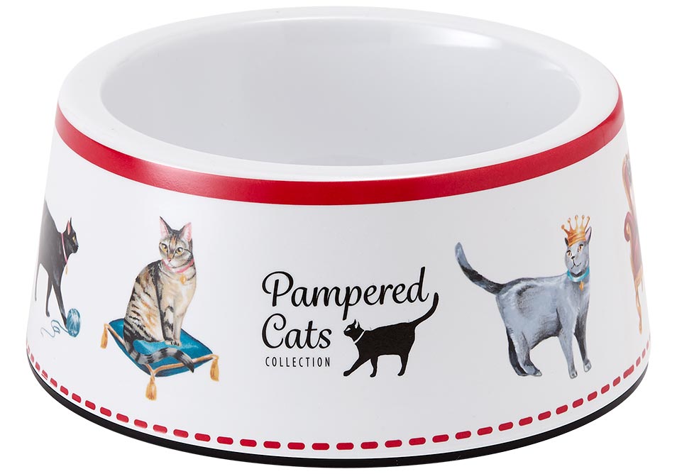ASHDENE Pampered Cats Large Pet Bowl