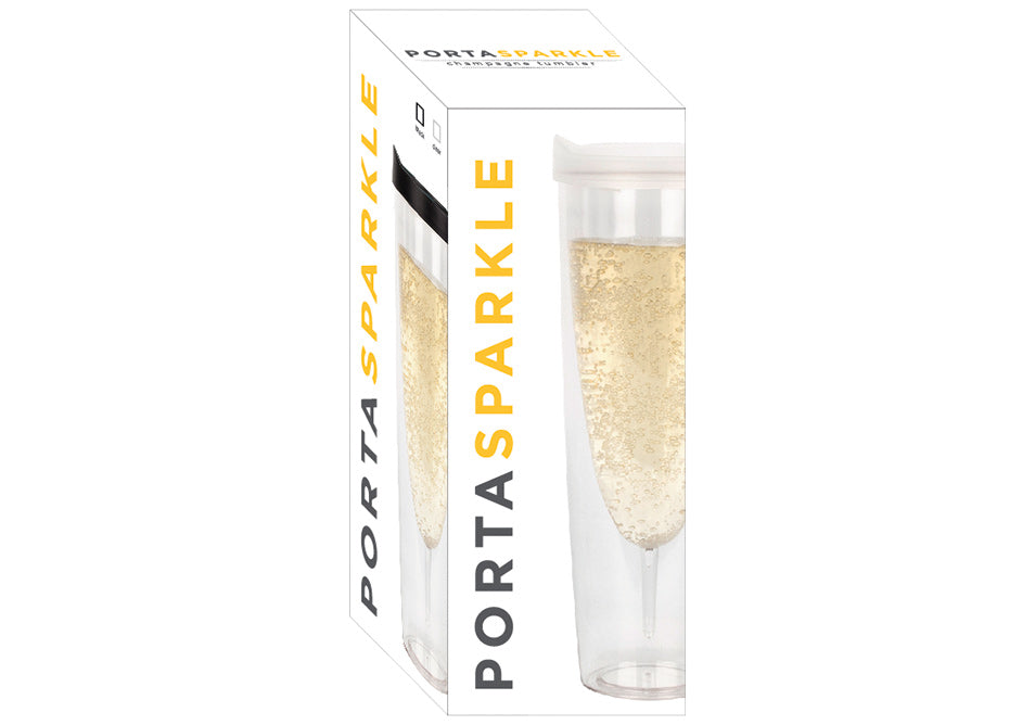 2 x Porta sparkle black champagne tumbler