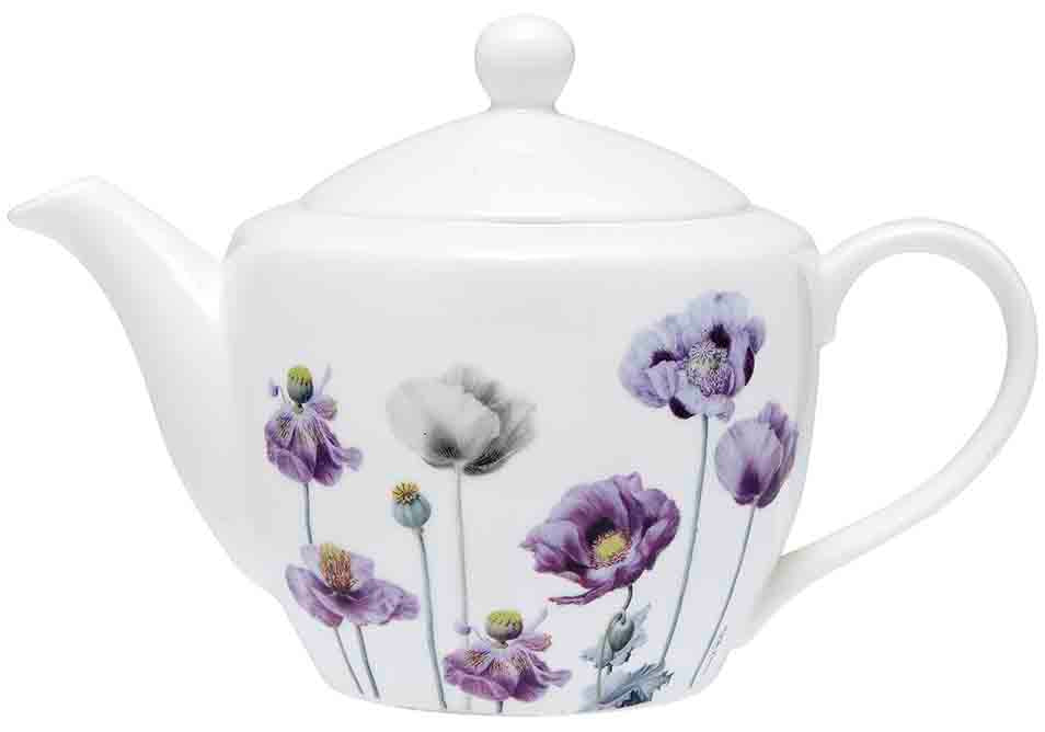 ASHDENE Infuser Teapot Purple Poppies
