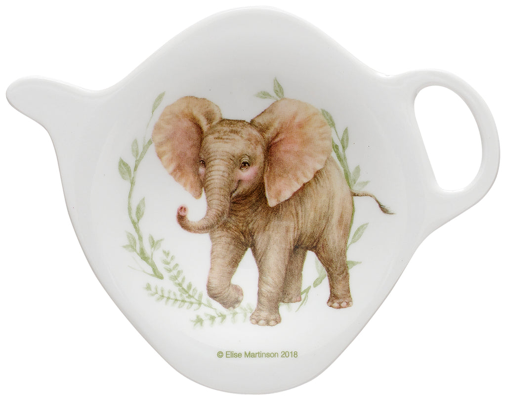 ASHDENE Elephant Tea Bag Holder Wild Baby Animals