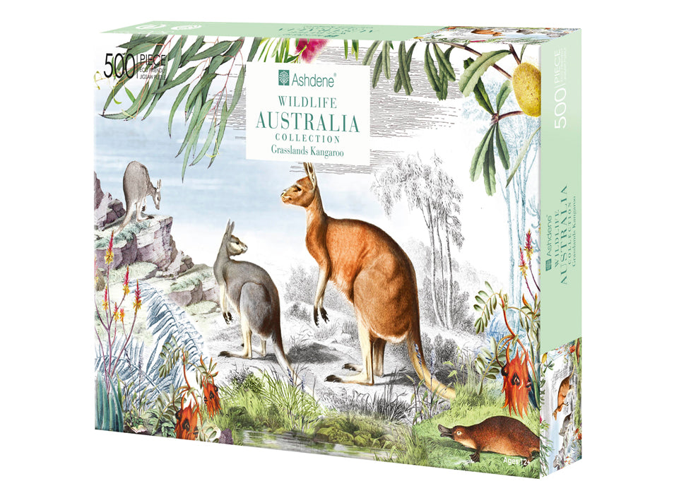Grasslands Puzzle 500 Piece - Wildlife Australia