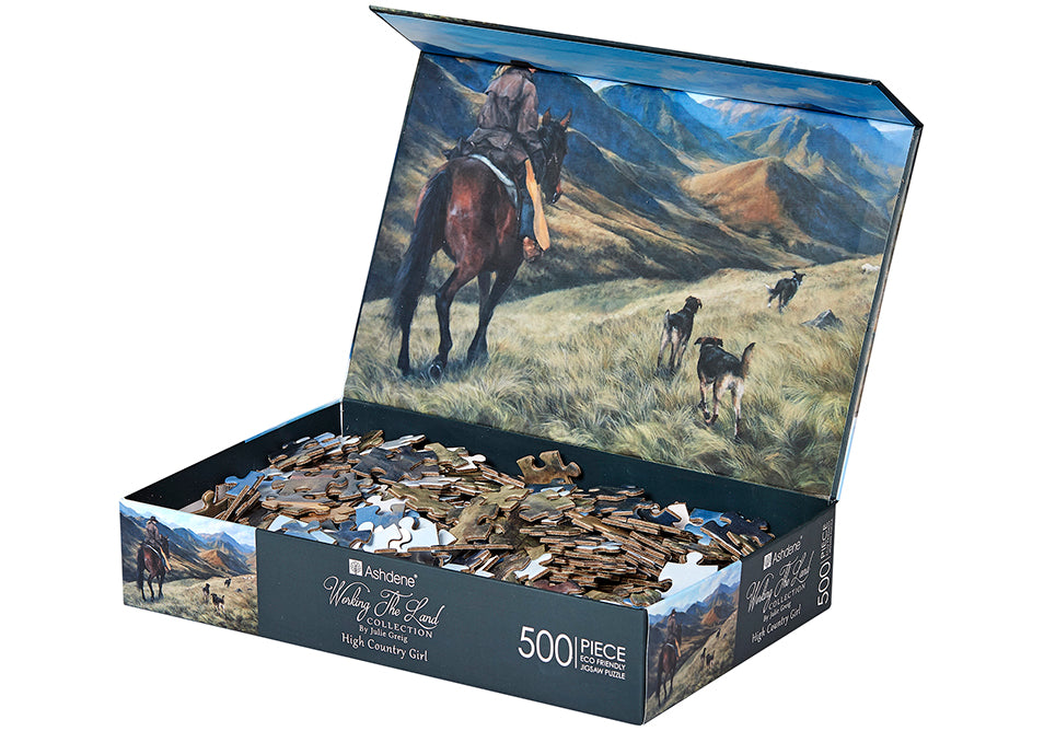 High Country Puzzle 500 Piece - Working The Land Horse